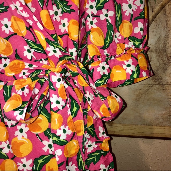Sz 12 Draper James Wynonna Wrap Dress - Orange Blossom NWOT - Picture 15 of 16